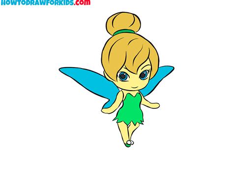 Begin by drawing a circle for Tinker Bell's head and an oval for her body. . Tinkerbell easy drawing